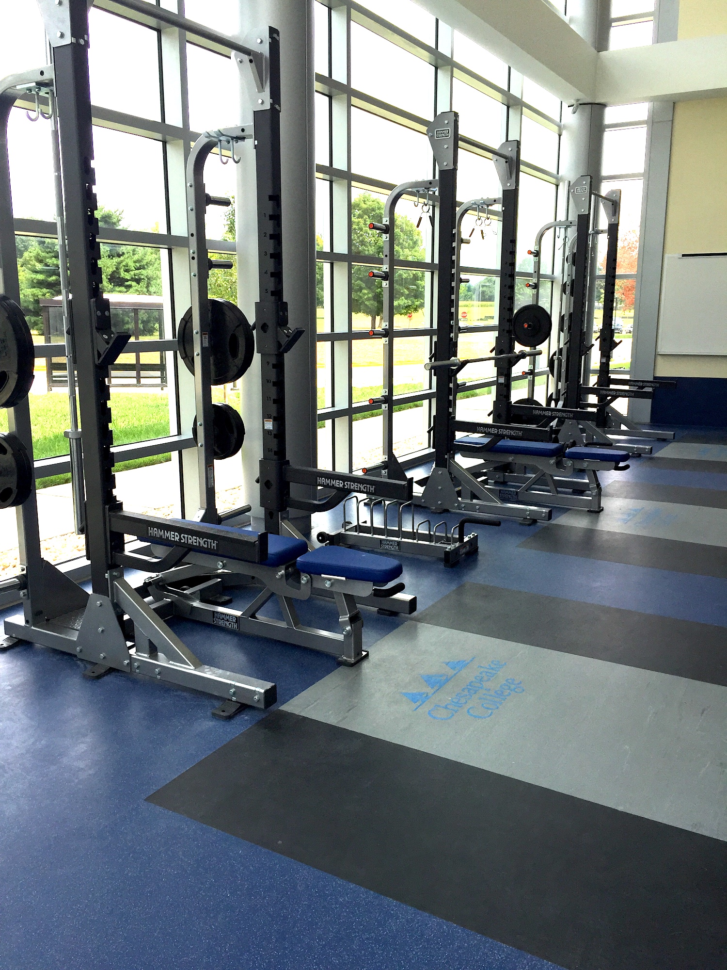 Cheasapeake College- Fitness Flooring Free Weight Area