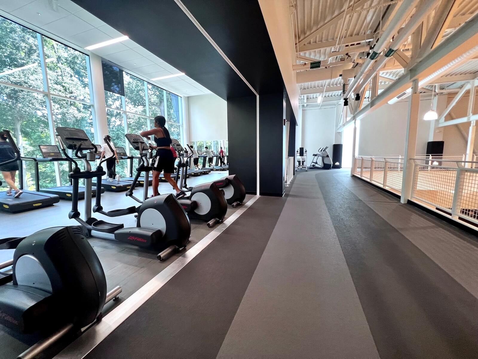 Johns Hopkins New Mondo Mezzanine Track and Mondo Fitness Flooring in Recreation Center
