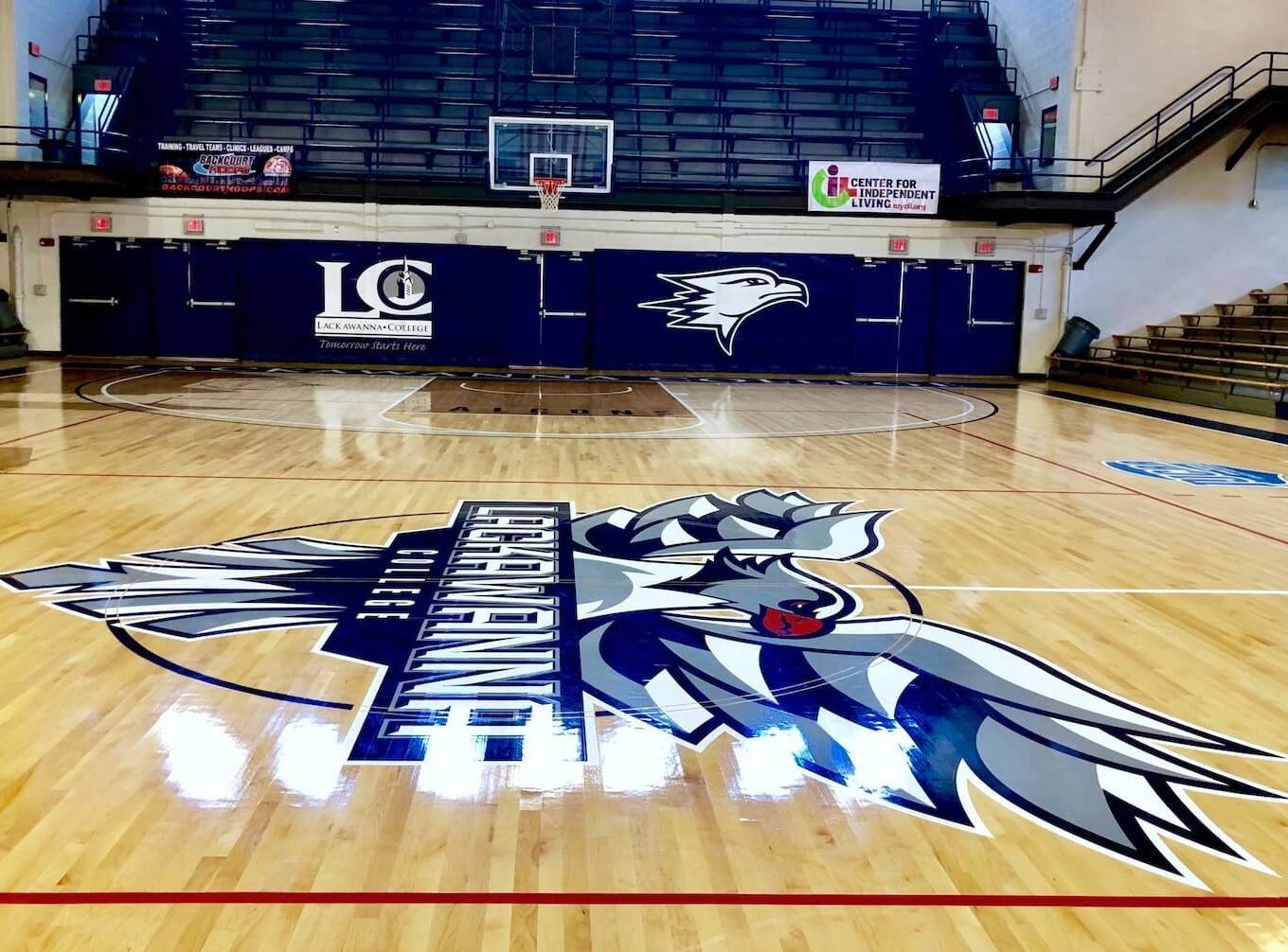 Lackawanna College gymnasium logo