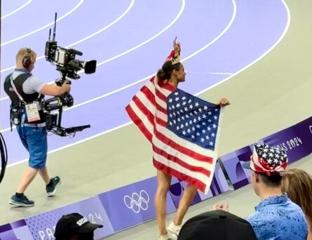 Paris Olympic Track US Celebration