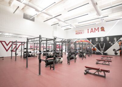 Virginia Tech Student Affairs Recreation Sports Weight Room with Mondo Flooring